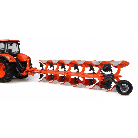 Réplica en miniatura de metal del arado Kubota RM3005V a escala 1:32 de Universal Hobbies para coleccionistas.