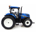 Tractor New Holland T7.225 a escala 1:32 con ruedas dobles, miniatura metálica de colección.