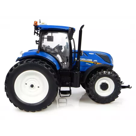 Tractor New Holland T7.225 a escala 1:32 con ruedas dobles, miniatura metálica de colección.