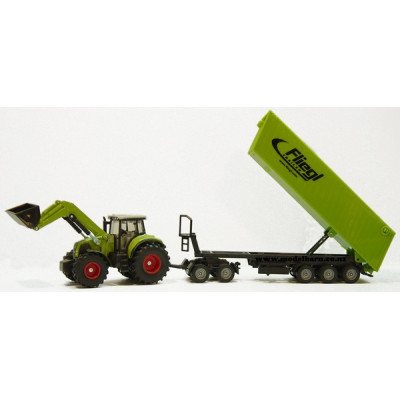 Tractor Claas con remolque Fliegl - Escala 1:50