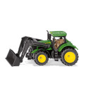 Tractor de juguete John Deere 1395 con pala cargadora de metal y plástico