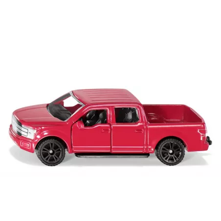 Miniatura de metal Ford F150 con puertas abatibles y enganche de acoplamiento.