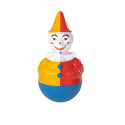 Juguete de payaso Rolly de colores con campanas integradas para estimulación sensorial de bebés de 1 año.