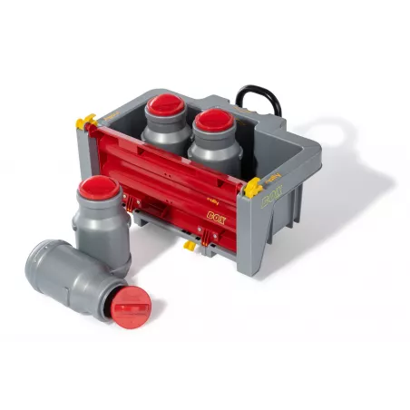 Caja de transporte RollyBox con 4 jarras de leche para tractor de pedales Rolly Toys