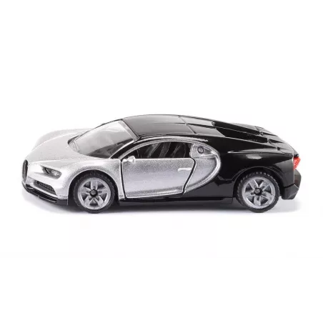Coche de juguete Bugatti Chiron en miniatura de metal con puertas que se abren