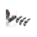 AGRIbumper metálico negro a escala 1:32 para tractores de colección WIKING.