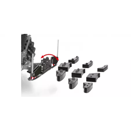 AGRIbumper metálico negro a escala 1:32 para tractores de colección WIKING.