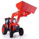 Réplica a escala 1:32 del tractor Kubota M5111 de metal con pala frontal operativa para coleccionistas.