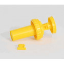 Bomba de agua de juguete Bruder escala 1:16 de plástico resistente para construcción.