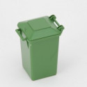 Cubo de basura verde de juguete escala 1:16 accesorio para camiones Bruder