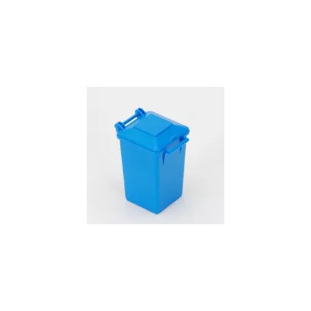 Cubo de basura azul de juguete Bruder escala 1:16 para camiones de reciclaje