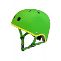 Casco infantil verde neón talla M para bicicleta y patinete con alta visibilidad y ajuste preciso.