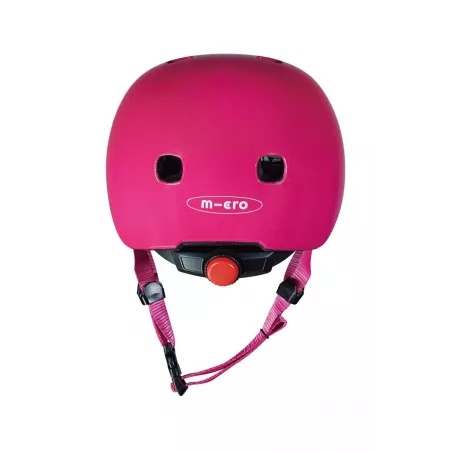 Casco infantil Micro Frambuesa V2 con luz LED trasera y cierre magnético para patinete y bicicleta.