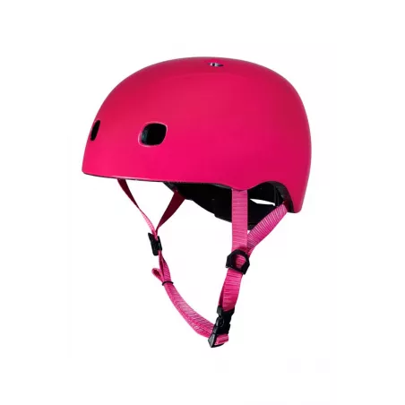 Casco infantil Micro Frambuesa V2 con luz LED trasera y cierre magnético para patinete y bicicleta.