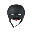 Casco urbano Negro V2 de policarbonato con luz LED trasera integrada y cierre magnético para ciclismo urbano.