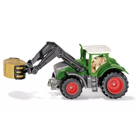 Tractor de juguete Fendt con pinzas para pacas de metal y plástico