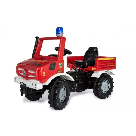 Camión de bomberos a pedales RollyUnimog de juguete para niños de 3 a 8 años