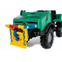 Tractor a pedales RollyUnimog Forestal verde con cabrestante para niños de 3 a 8 años