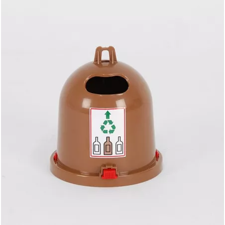 Contenedor de vidrio marrón a escala 1:16 en plástico resistente para dioramas