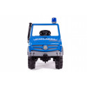 Vehículo de pedales Rolly Unimog Policía para niños de 3 a 8 años con asiento ajustable y ruedas silenciosas.