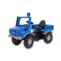 Vehículo de pedales Rolly Unimog Policía para niños de 3 a 8 años con asiento ajustable y ruedas silenciosas.