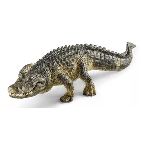 Figura de juguete realista de caimán Schleich pintada a mano
