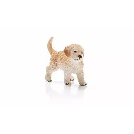Figura de juguete de cachorro Golden Retriever de Schleich pintada a mano.