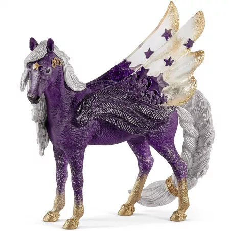 Yegua Pegaso de las estrellas de Schleich, figura de juguete detallada y pintada a mano.