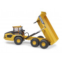 Camión dumper articulado de juguete Volvo A60H de Bruder a escala 1:16 con volquete funcional.