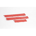 Laterales abatibles rojos escala 1:16 para remolques de juguete Bruder.
