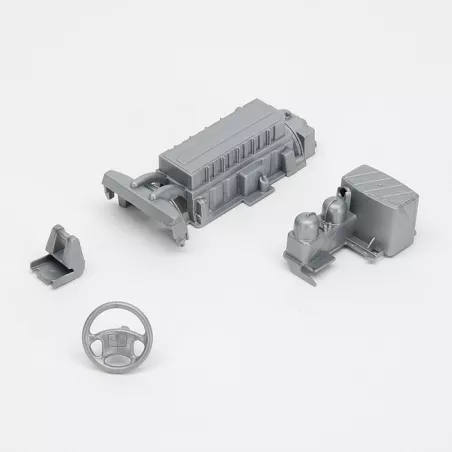 Piezas plateadas de repuesto para camión de juguete Bruder MAN escala 1:16.