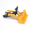 Brazo cargador FR130 de Bruder a escala 1:16 para vehículos de juguete de construcción.