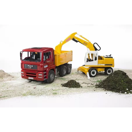 Camion Man TGA y Excavadora Liebherr - escala 1:16