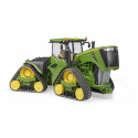 Tractor de juguete John Deere 9620RX a escala 1:16 de Bruder con sistema de orugas y dirección articulada.