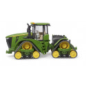 Tractor de juguete John Deere 9620RX a escala 1:16 de Bruder con sistema de orugas y dirección articulada.
