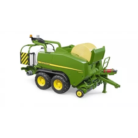 Juguete de rotoempacadora John Deere C441R a escala 1:16 con recogedora abatible