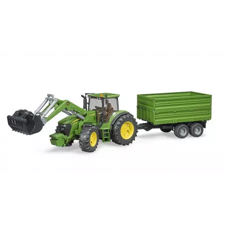 Tractor John Deere 7930 con pala y remolque