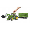 Tractor John Deere 7930 con pala y remolque