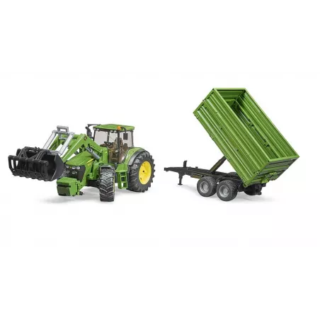 Tractor John Deere 7930 con pala y remolque
