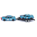 Coche de juguete Dodge Charger y SRT Racing escala 1:55 de metal con puertas que se abren.