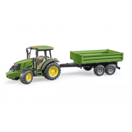 John Deere 5115M con remolque - escala 1:16