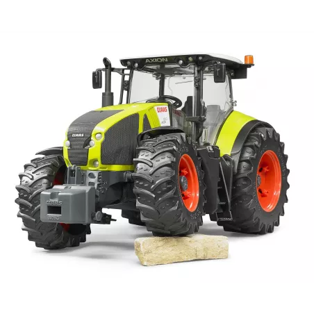 Tractor de juguete Claas Axion 950 de Bruder a escala 1:16 con capó y puertas practicables.