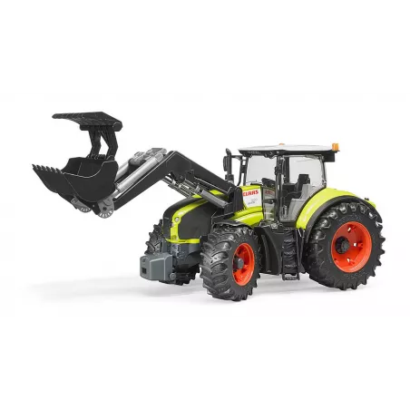 Tractor de juguete Claas Axion 950 con pala frontal Bruder escala 1:16