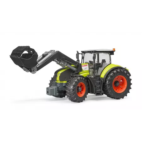 Tractor de juguete Claas Axion 950 con pala frontal Bruder escala 1:16