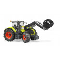 Tractor de juguete Claas Axion 950 con pala frontal Bruder escala 1:16