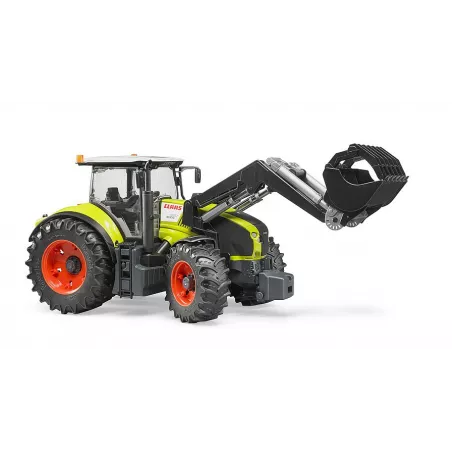 Tractor de juguete Claas Axion 950 con pala frontal Bruder escala 1:16