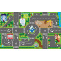 Alfombra infantil de juego con diseño de calles y semáforos Kids Globe de 120x72 cm.
