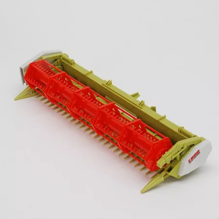 Cabezal de cosechadora Claas Lexion 480 de Bruder a escala 1:16, accesorio de juguete agrícola.