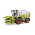 Cosechadora de juguete Claas Jaguar 980 a escala 1:16 con cabina transparente y cabezal de recogida.