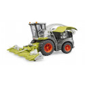 Cosechadora de juguete Claas Jaguar 980 a escala 1:16 con cabina transparente y cabezal de recogida.